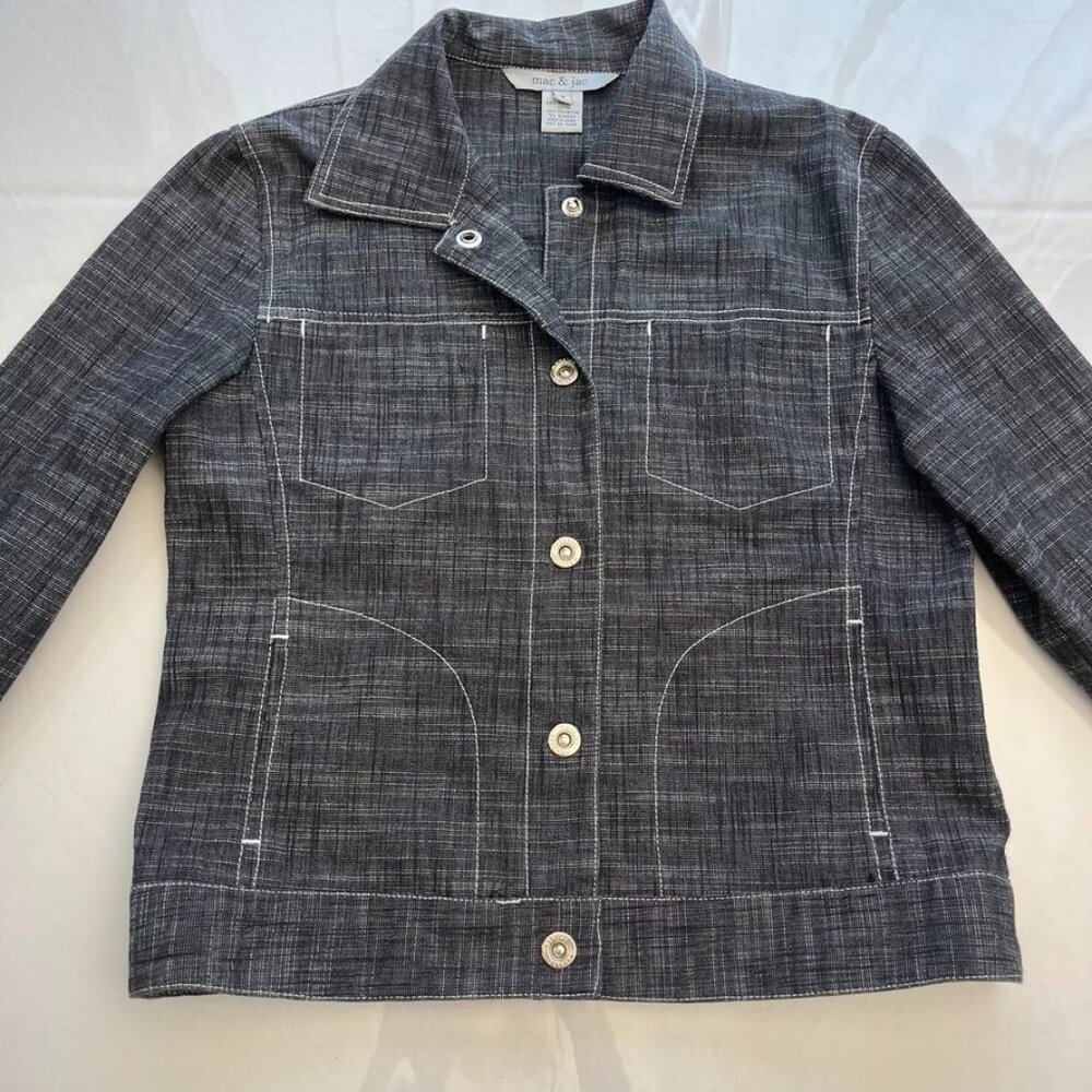 mac & jac Structured Button-Front Jacket – Size 8 - Picture 3 of 11